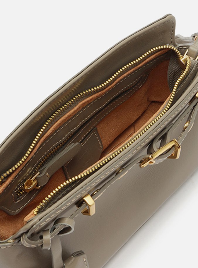 Bolsa Tiracolo Cinza Couro Pequena Victória