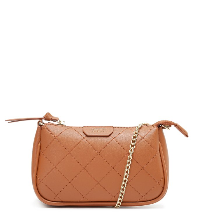 Bolsa Tiracolo Marrom Pequena Matelassê