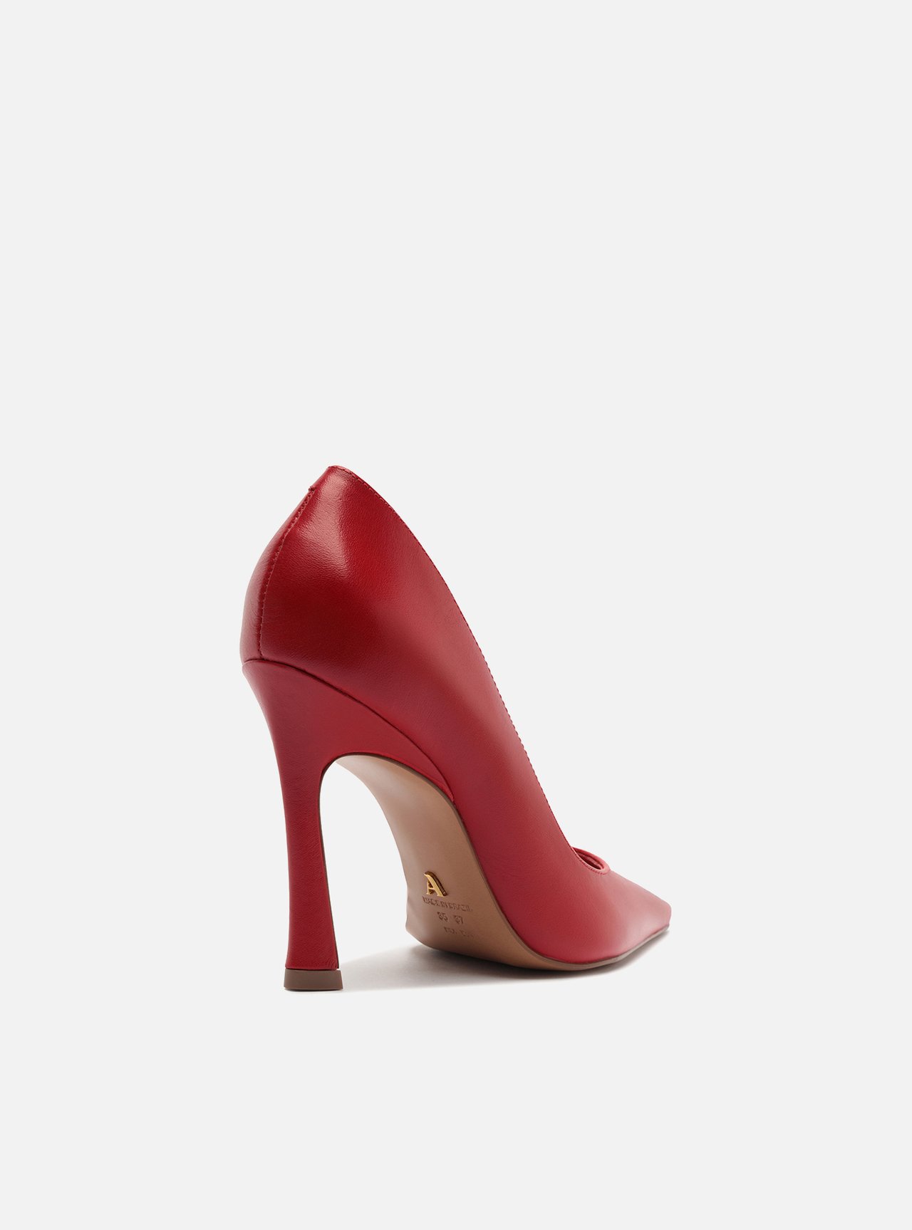 Scarpin Vermelho Couro Salto Fino — foto 3