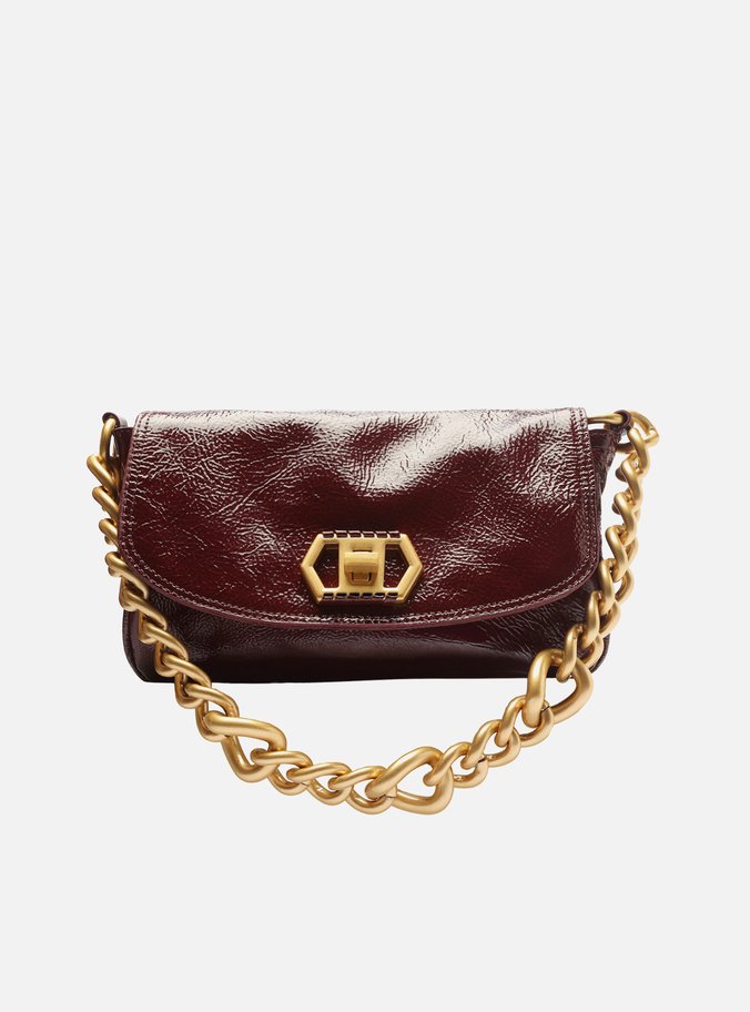 Bolsa Tiracolo Bordô Couro Amélia Pequena