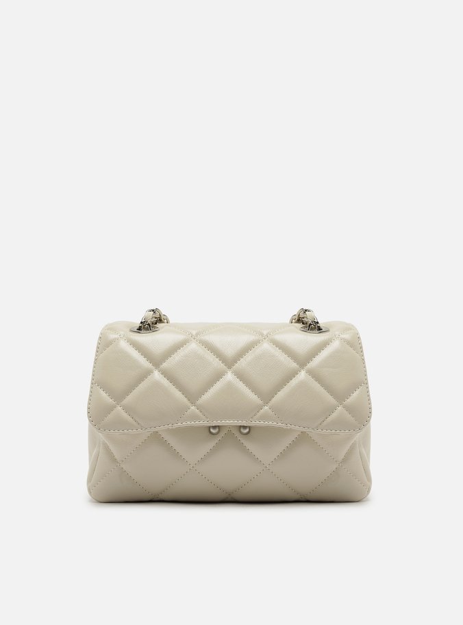 Bolsa Tiracolo Branca Couro Mizz Média