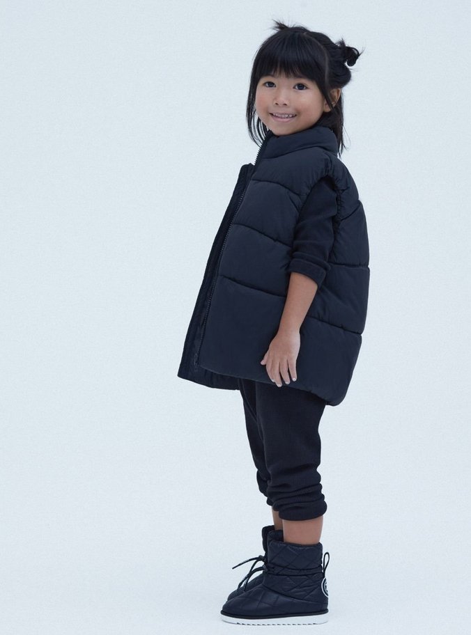 Bota Infantil Preta Nylon Estofada