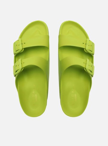 Slide Verde Lima Flatform Tiras Brizza