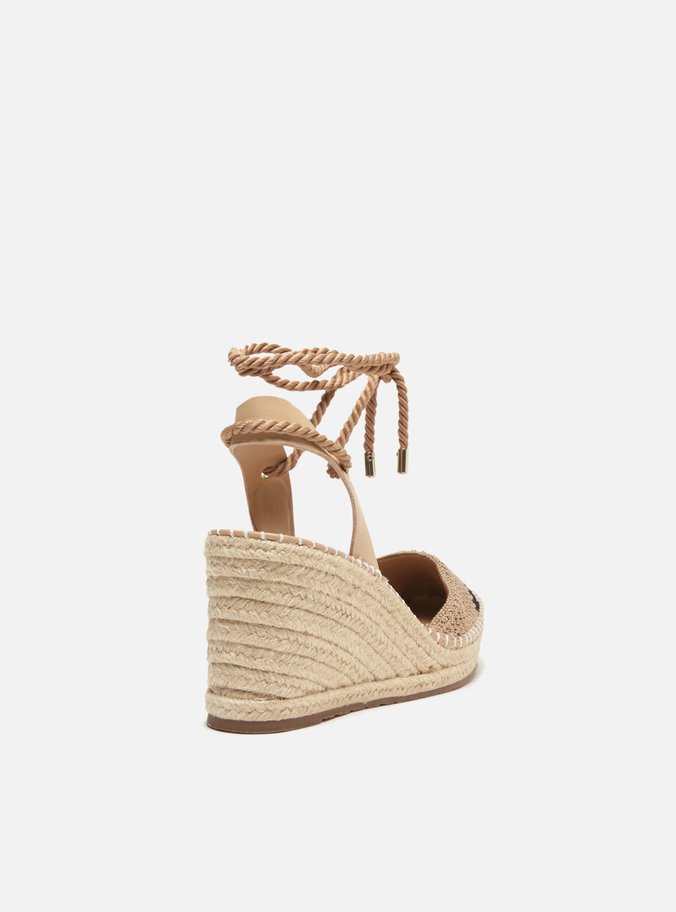 Sandália Espadrille Amarração Nude