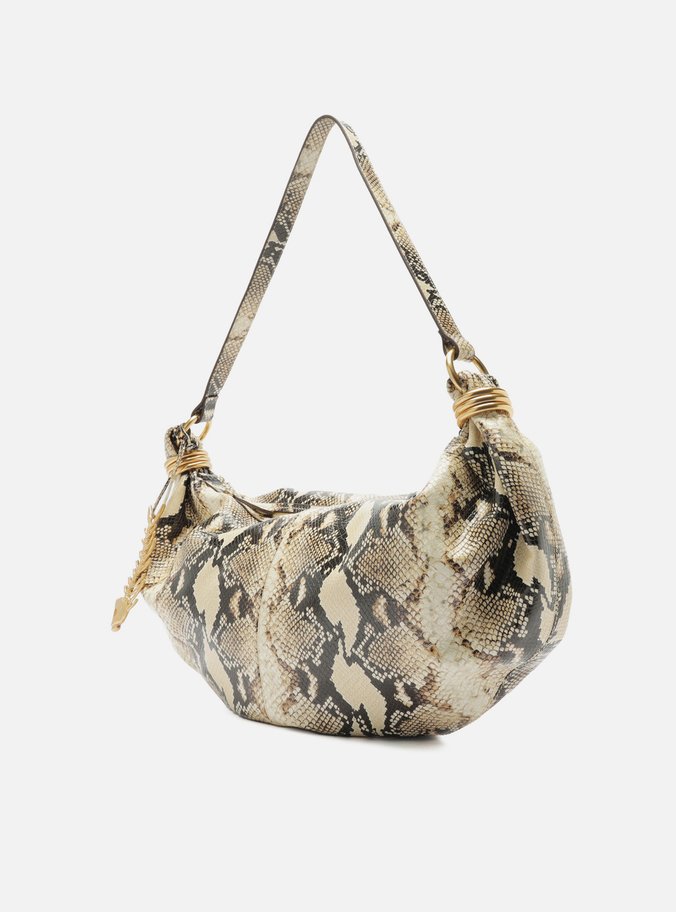 Bolsa Hobo Snake Grande Metais