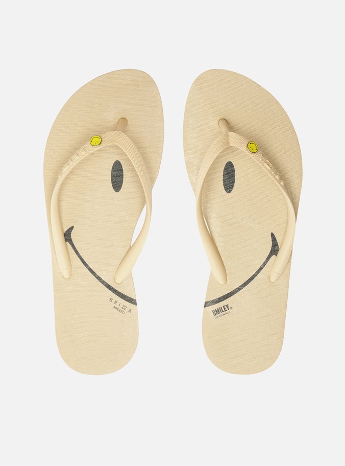 Chinelo de Dedo Branco Essential Brizza Smiley