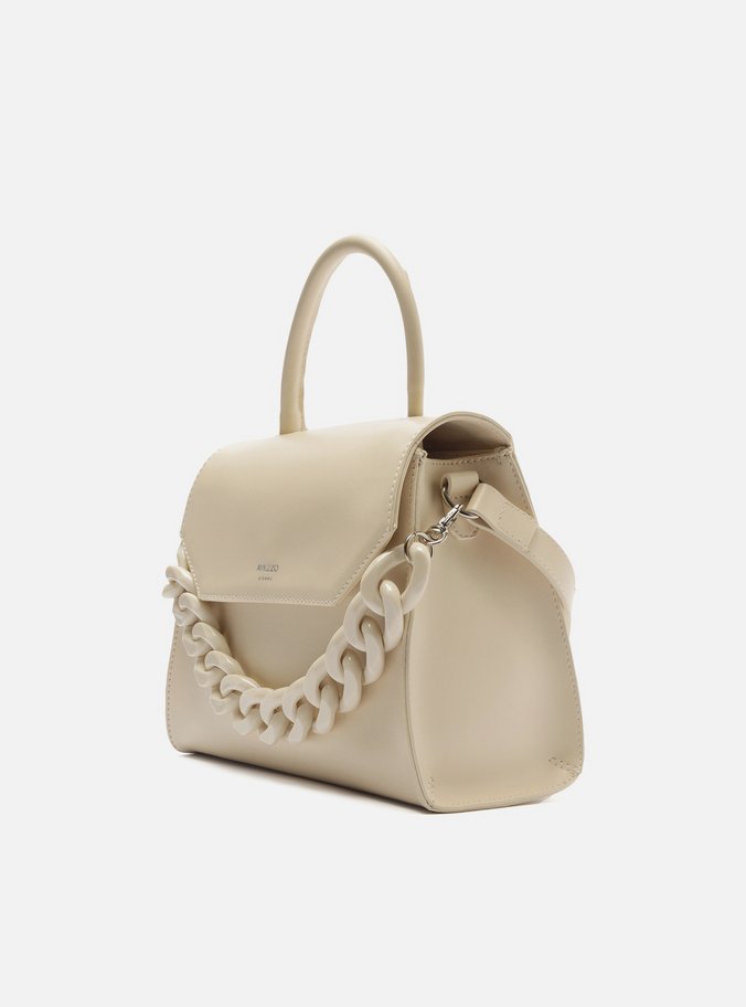 Bolsa Satchel Branca Iara Média