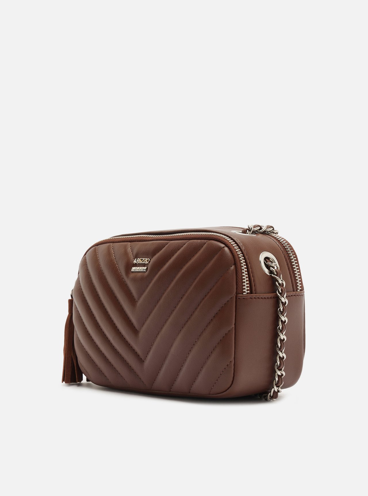 Bolsa Tiracolo Marrom Matelassê Grande Barbicacho — foto 2