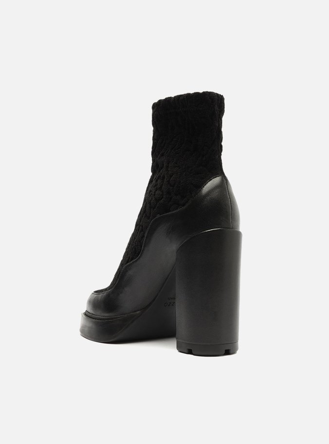 Bota Preta Meia Pata Salto Alto