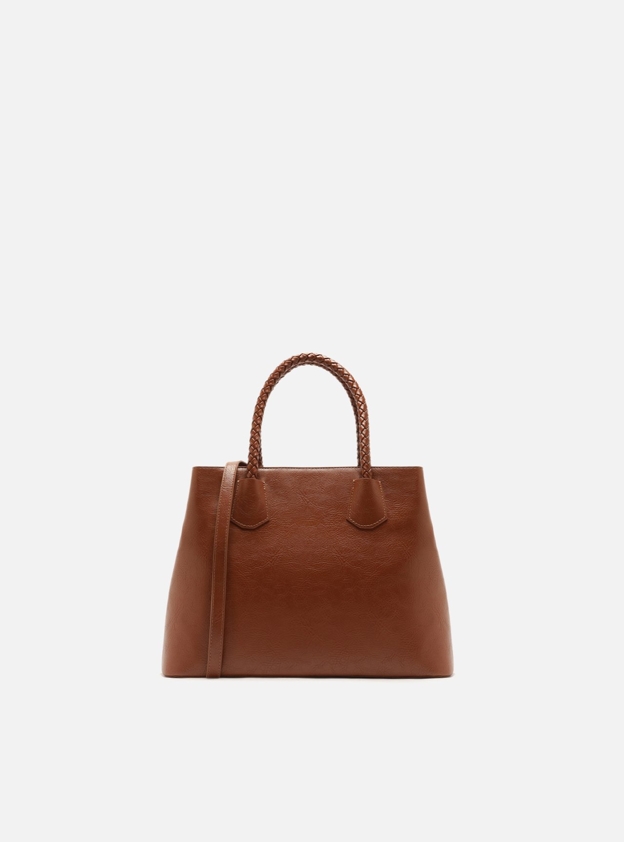 Bolsa Tote Marrom Grande Tressê — foto 3
