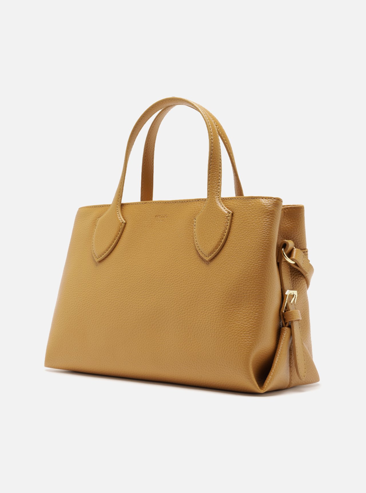 Bolsa Tote Marrom Texturizada Grande Fivelas — foto 2