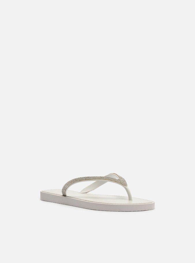 Chinelo Branco Brizza Strass