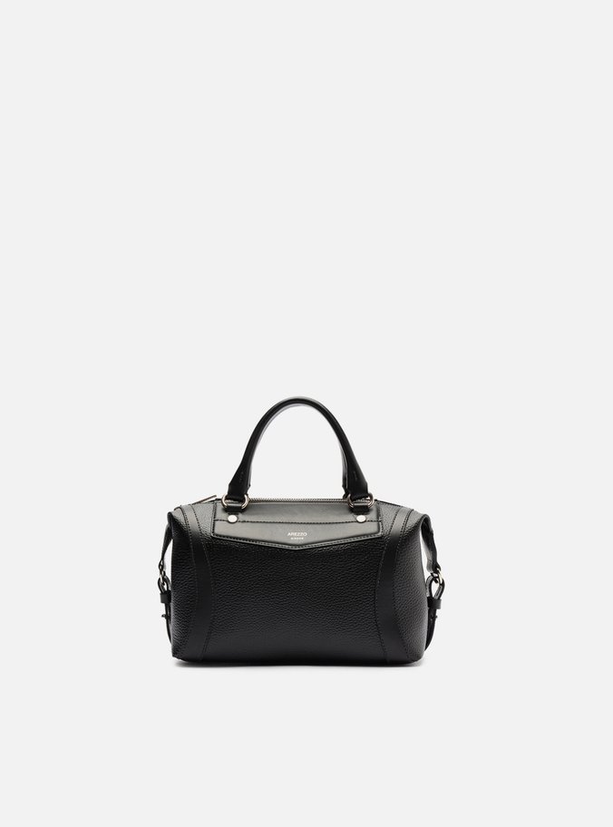 Bolsa Tiracolo Preta Pequena Detalhe Moldura