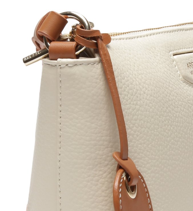 Bolsa Tiracolo Branca Couro Giornata Nero
