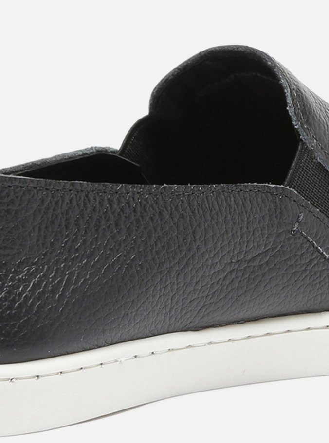 Tênis Slip On Preto Couro ZZ Mov
