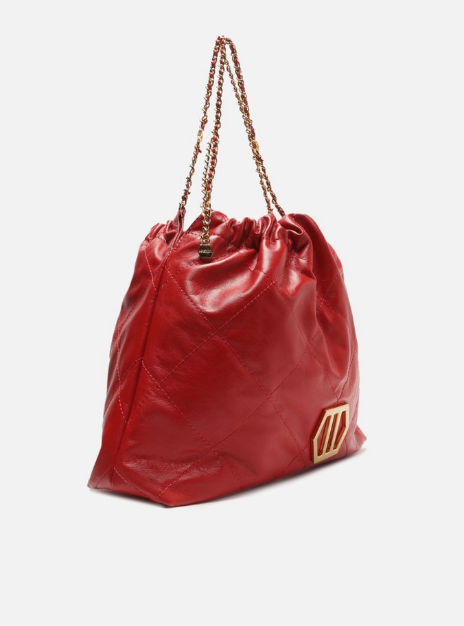 Bolsa Hobo Vermelha Couro Ester Grande
