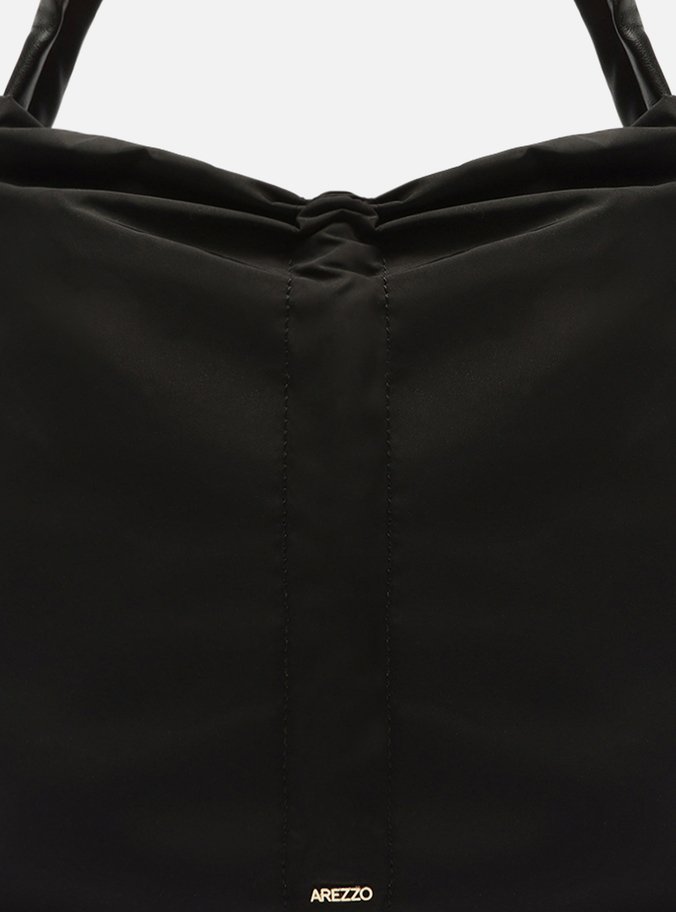 Bolsa Hobo Preta Nylon Média