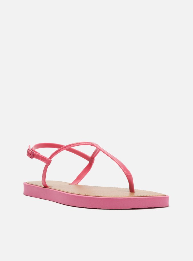Sandália Rasteira Rosa Slim Leaf Thong