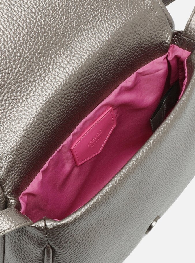Bolsa Prateada Tote Média Grafite