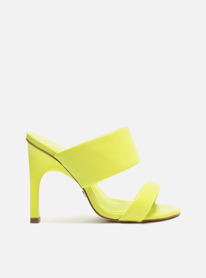 Sandália Verde Couro Salto Alto Touch