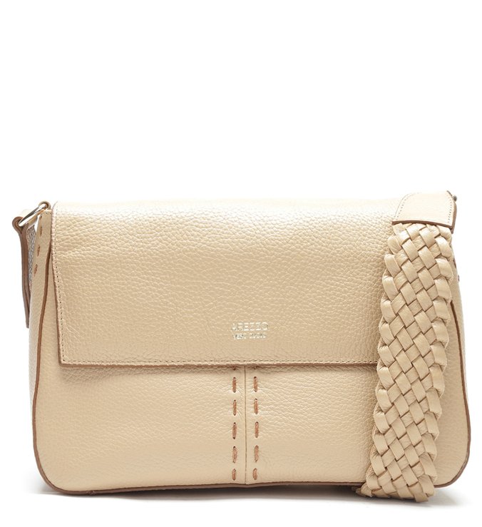 Bolsa Tiracolo Marrom Couro Giordana Média