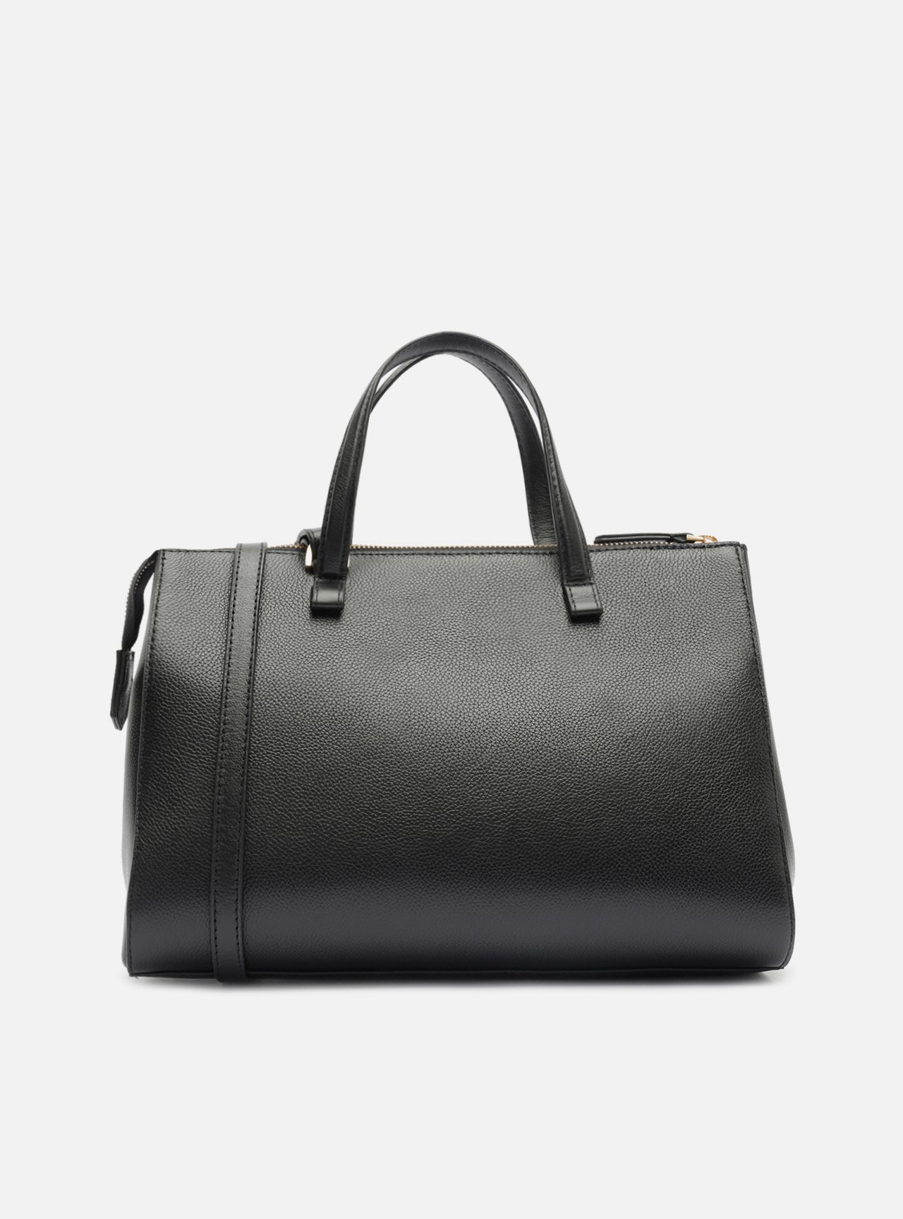 Bolsa Tote Preta Couro Grande — foto 3