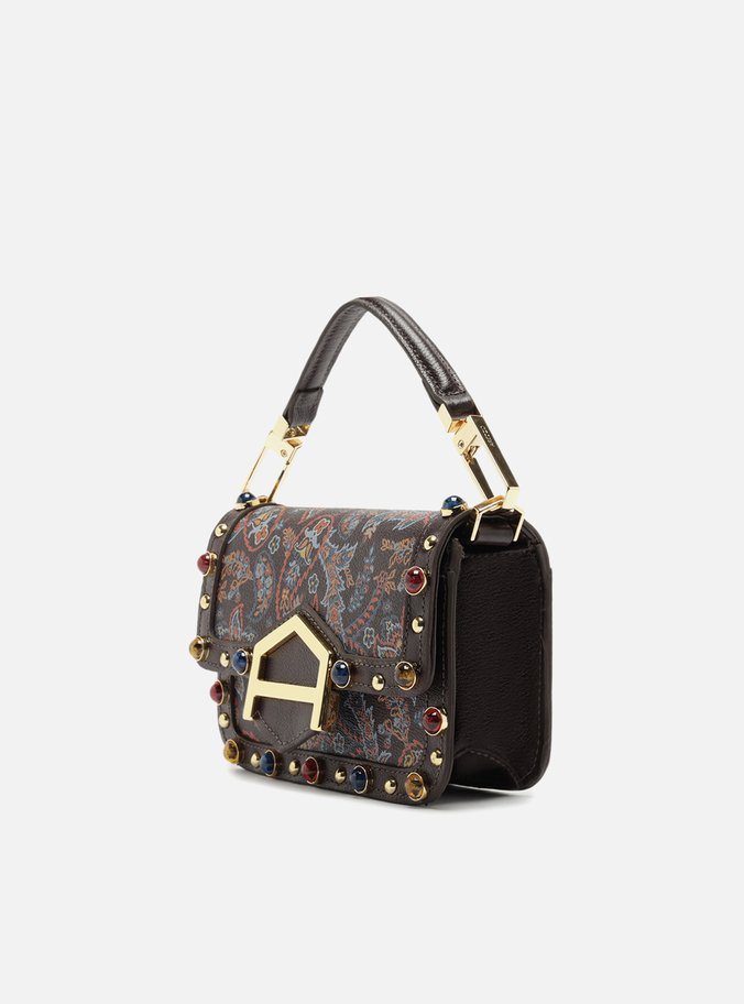 Bolsa Tiracolo Marrom Couro A001 Pequena Paisley
