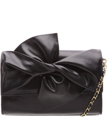 Bolsa Clutch Laço Preta