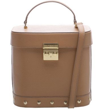 Bolsa Couro Estruturada Média Nude Vintage