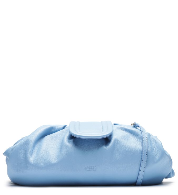 Bolsa Tiracolo Azul Couro Fiore Grande