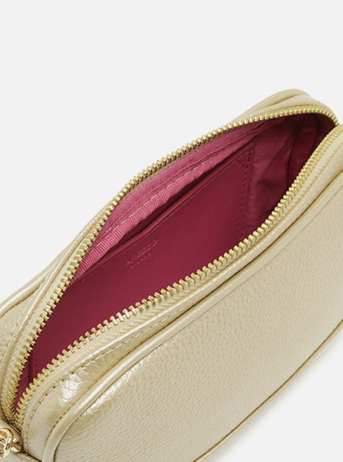 Bolsa Tiracolo Dourada Pequena Corrente Basic