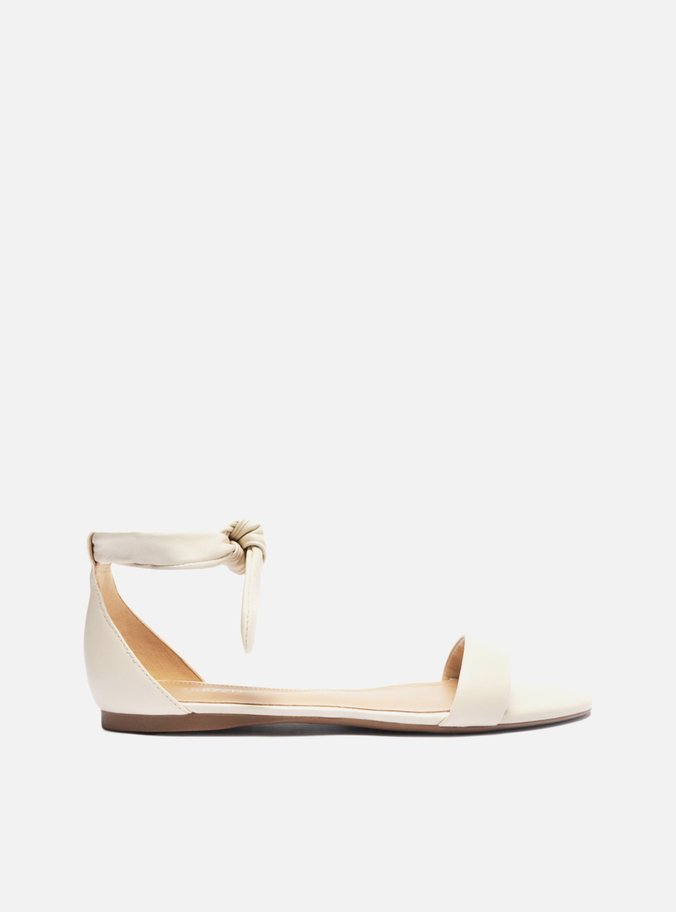 Sandália Rasteira Off-White Couro Isabelli