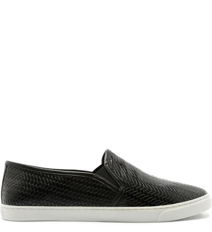 Tênis Slip On Trama Preto