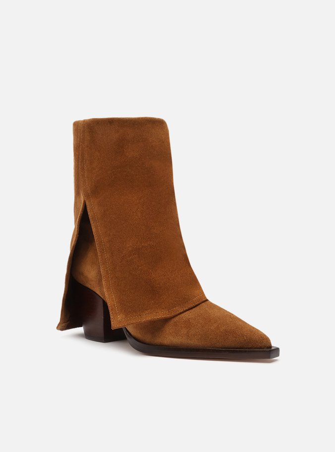 Bota Marrom Camurça Cano Médio Capa Georgia