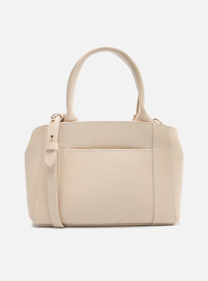 Bolsa Tote Branca Milky Couro Wave Bella Pequena
