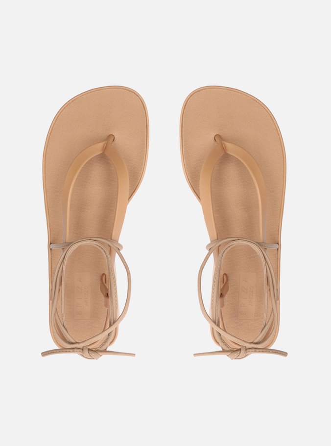 Sandália Marrom Flatform Amarração Bela Brizza