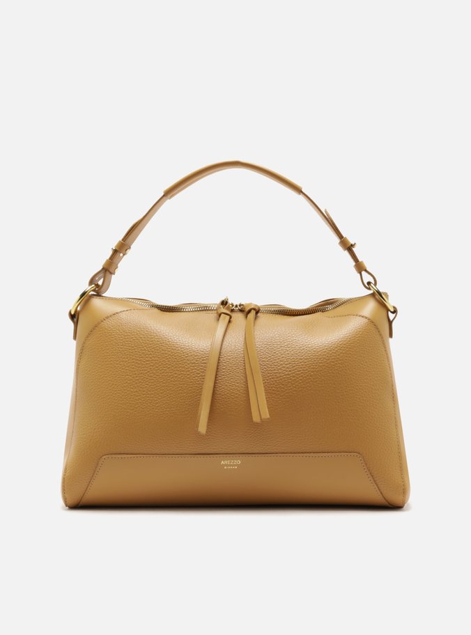 Bolsa Tote Marrom Texturizada Grande Zíper Duplo