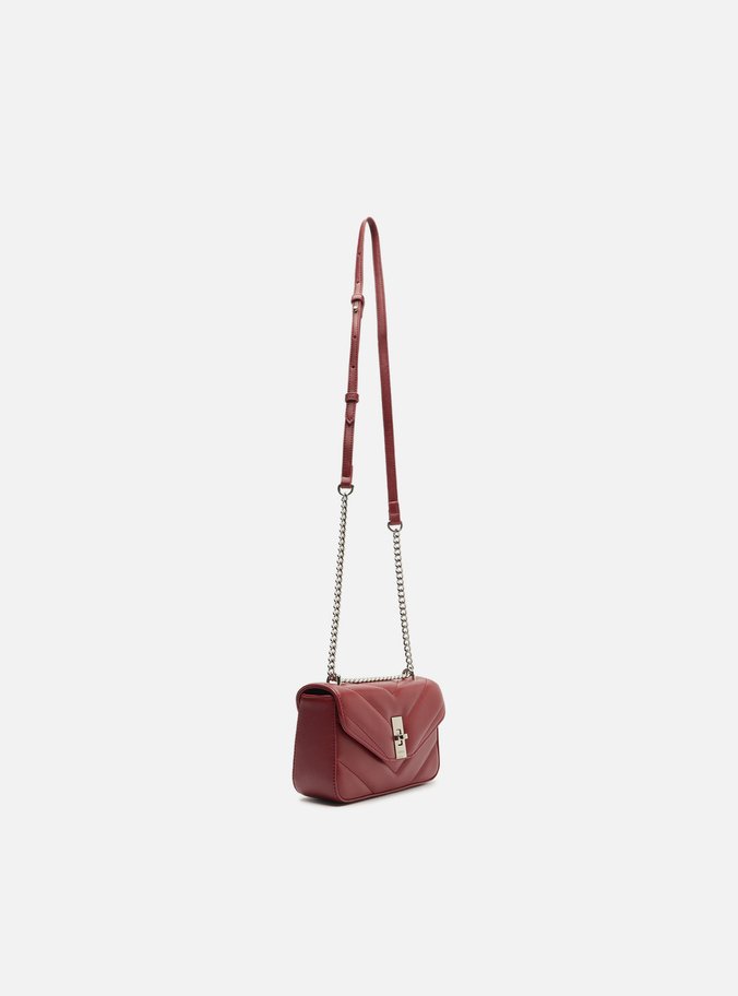 Bolsa Tiracolo Bordô Matelassê Corrente Pequena