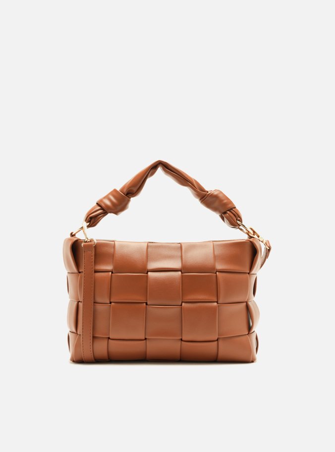 Bolsa Tiracolo Marrom Tressê Pequena