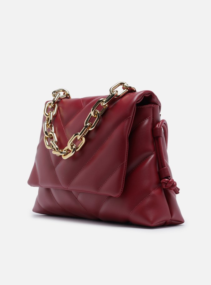Bolsa Tiracolo Bordô Matelassê Corrente