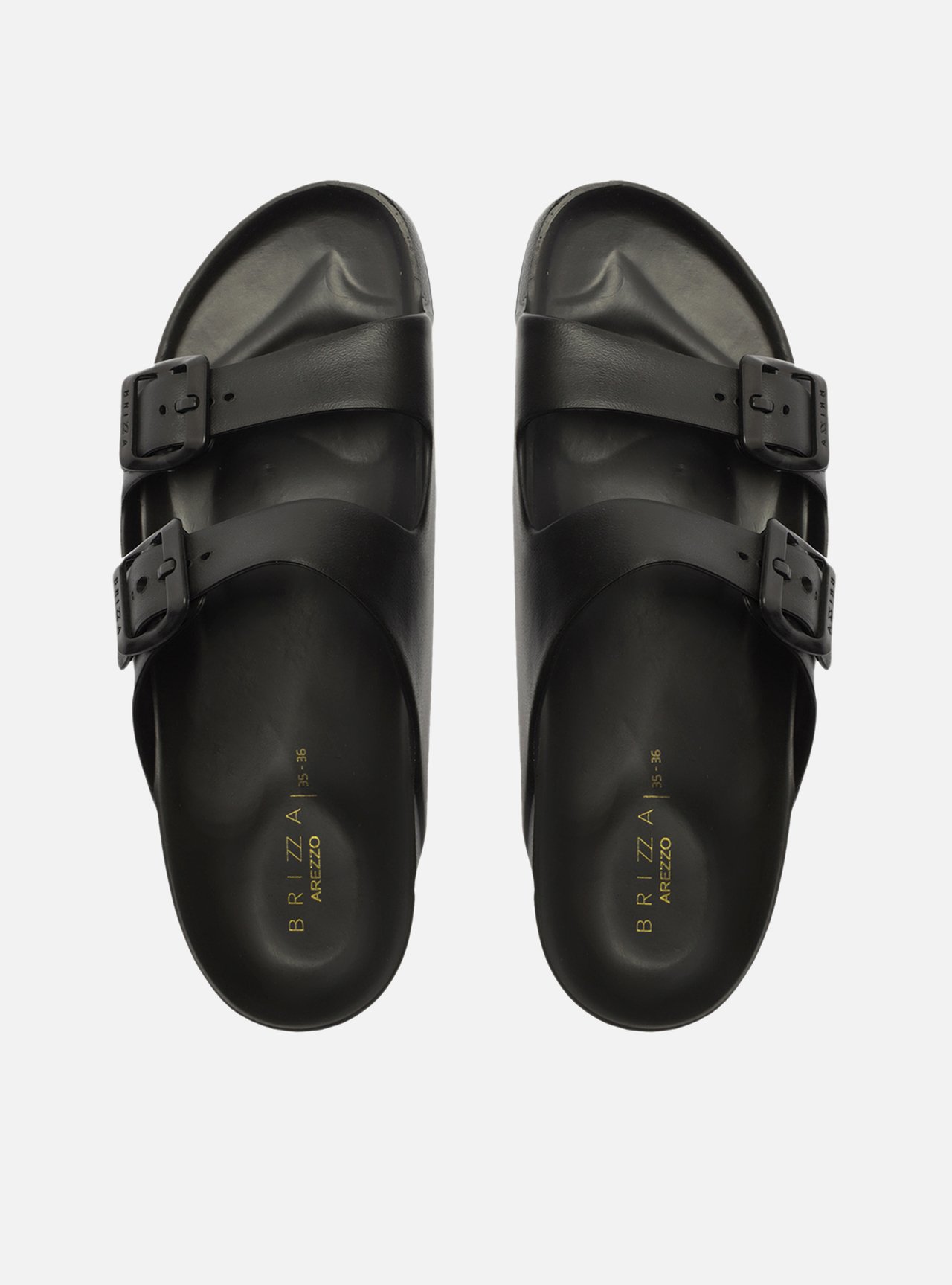 Slide Preto Flatform Tiras Brizza — foto 1