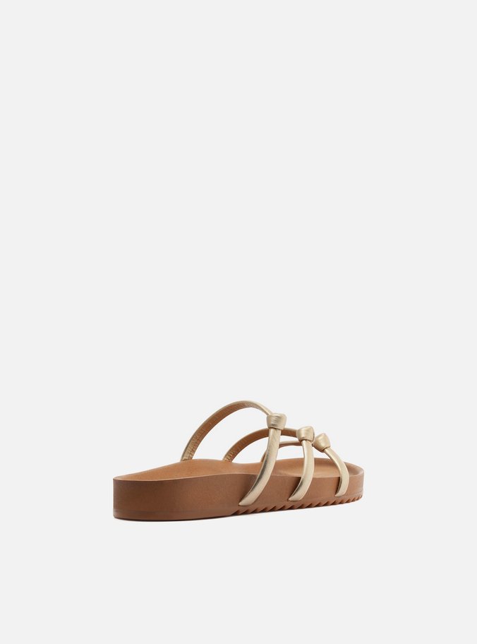 Papete Dourada Flatform Tiras Nó