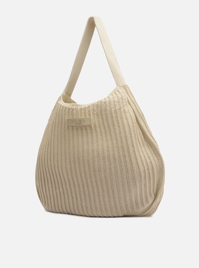 Bolsa Shopping Crochê Off-White Grande Brizza
