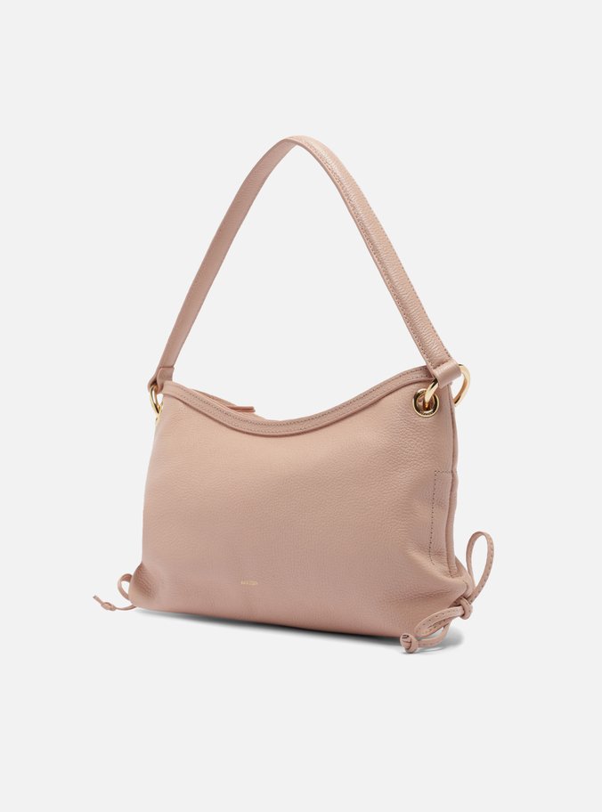 Bolsa Tiracolo Couro Rosa Média