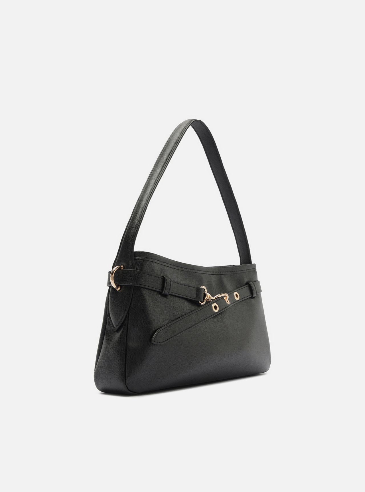 Bolsa Shoulder Preta Média Metais — foto 2