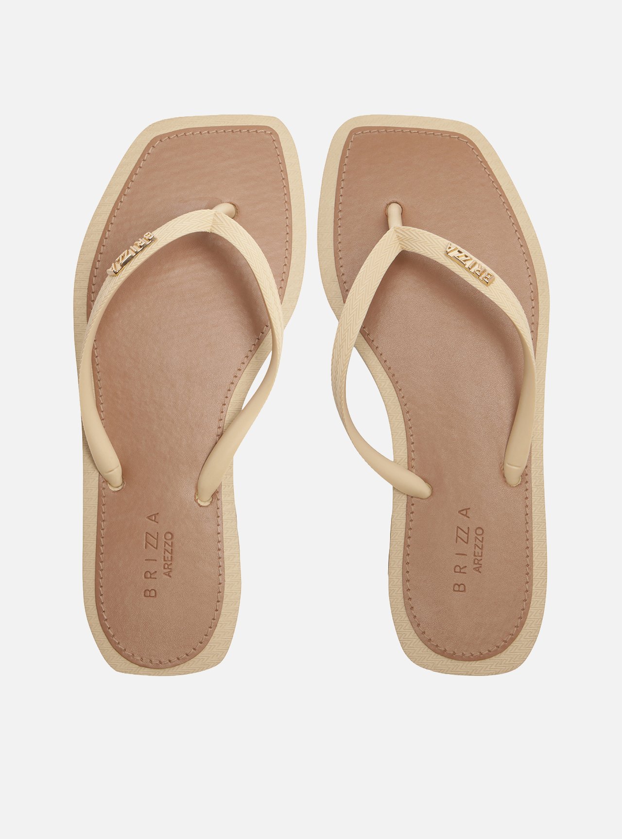 Chinelo de Dedo Off White Flatform Metais Brizza — foto 3