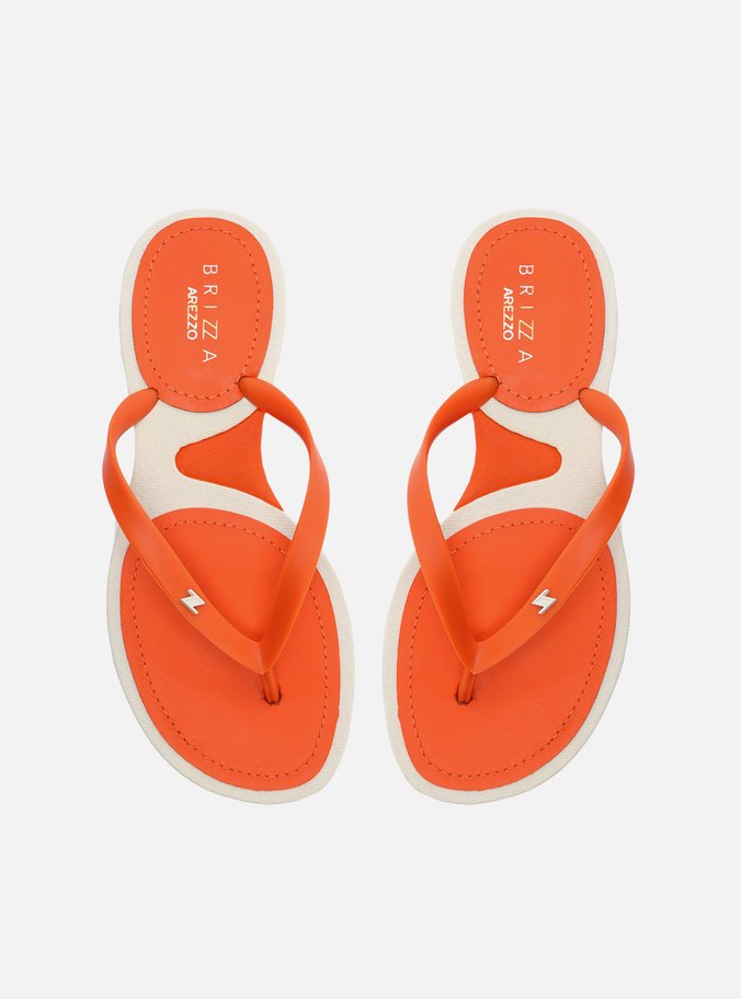 Chinelo de Dedo Laranja Brizza