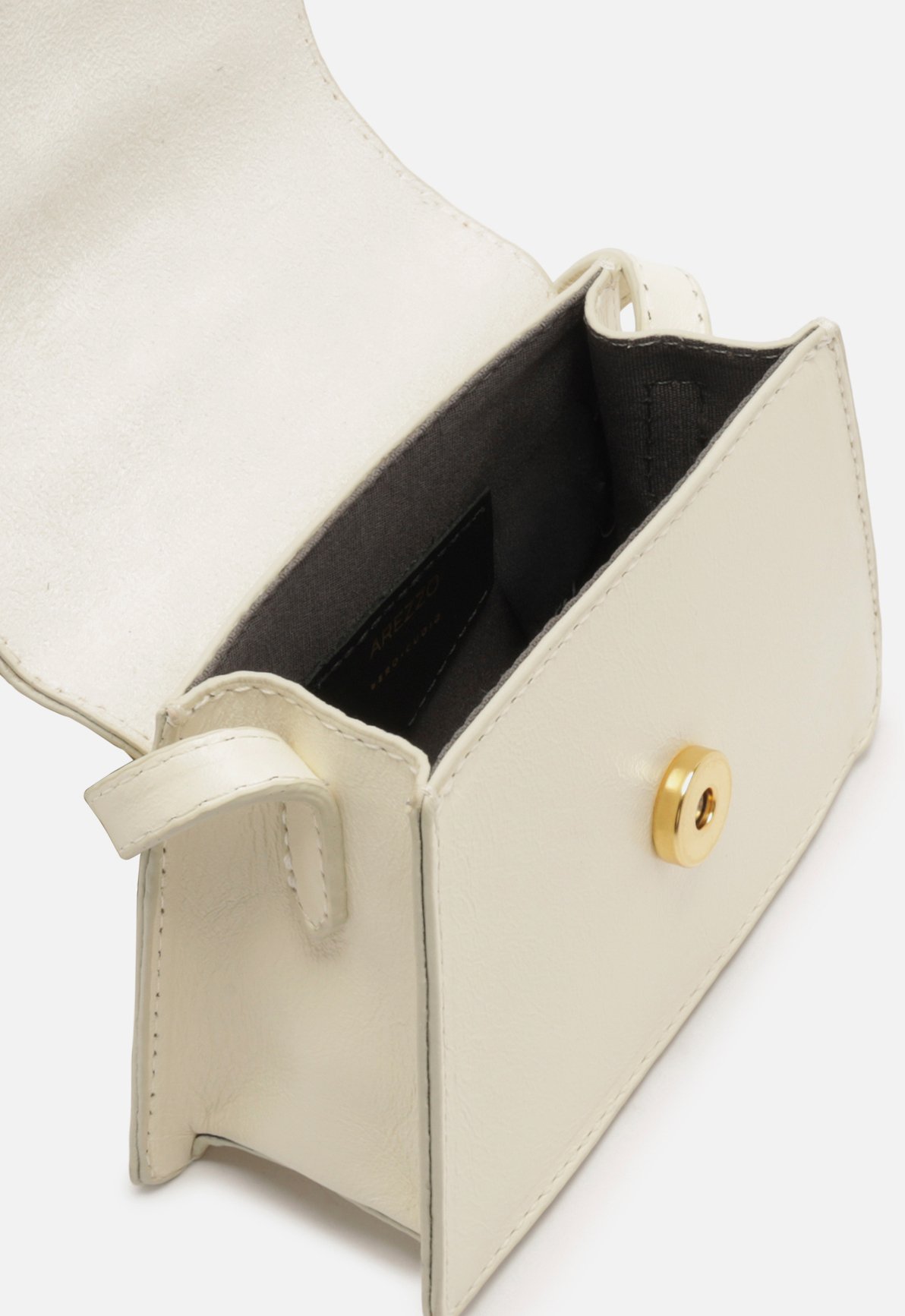 Bolsa Tiracolo Branca Couro Pequena — foto 4