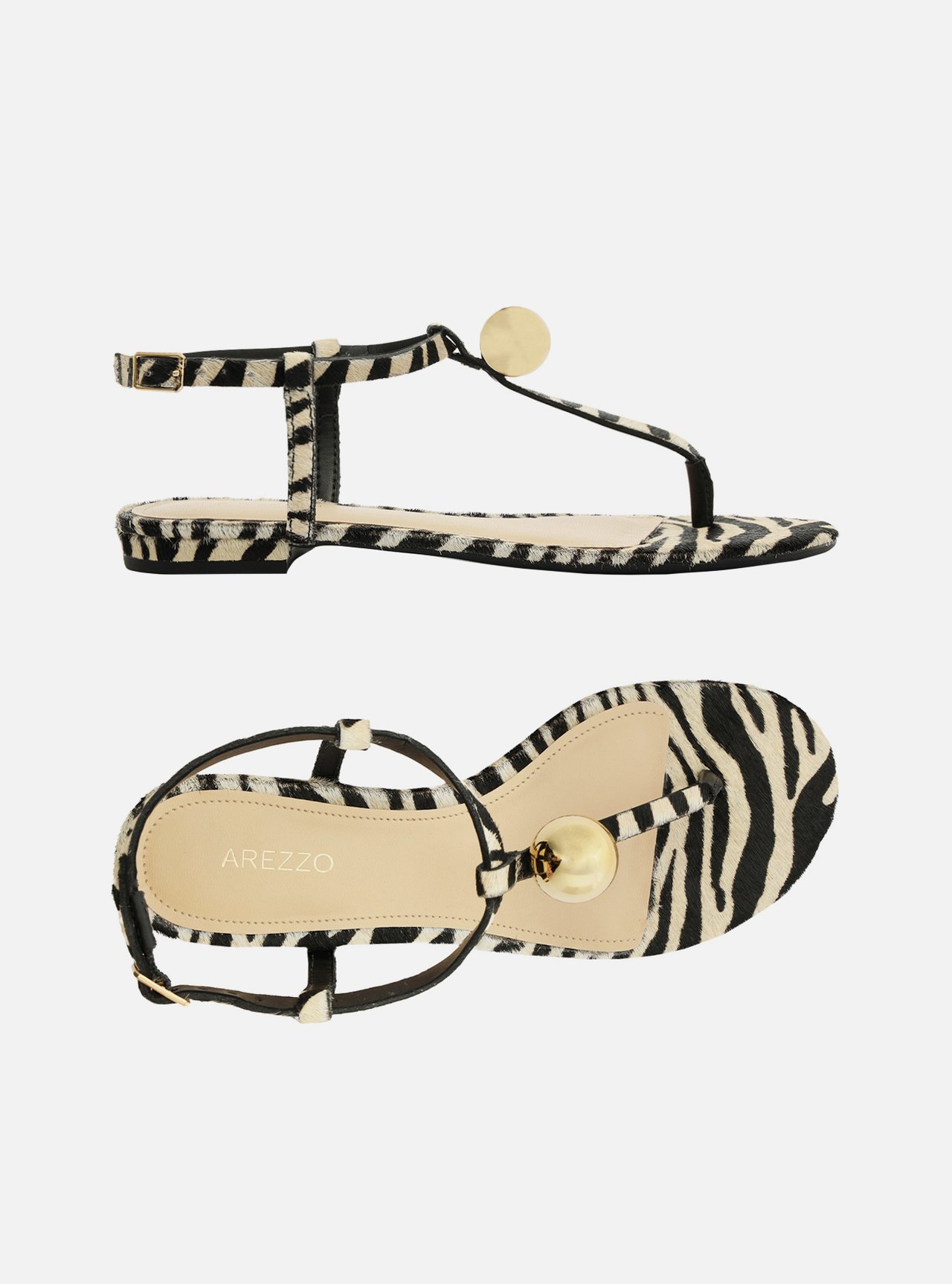 Sandália Animal Print Slim Metais Duo — foto 5