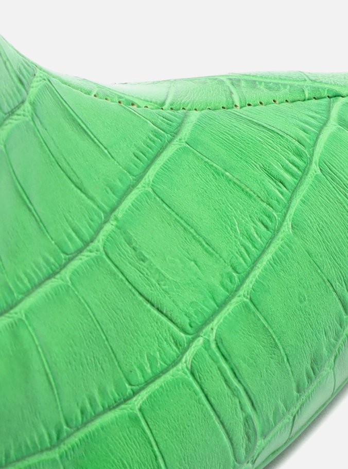 Bota Verde Croco Cano Alto Miranda